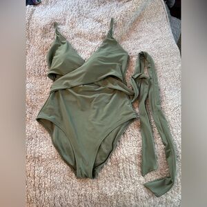 Aerie One Piece Wrap Swimsuit